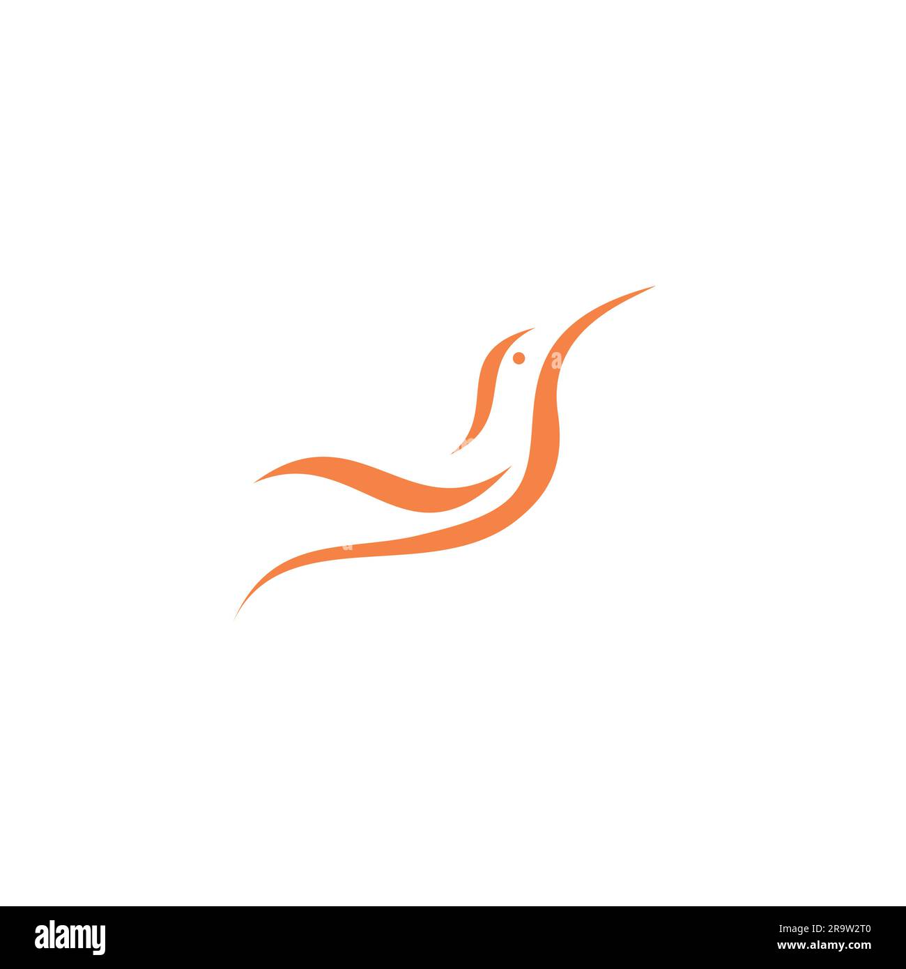 Logo semplice Bird Abstract. Logo Bird Nature Illustrazione Vettoriale