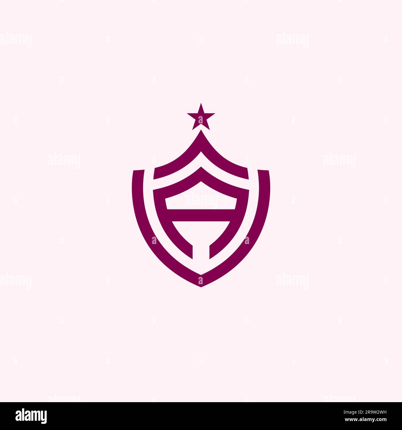 Logo AV. Logo AV Shield Illustrazione Vettoriale