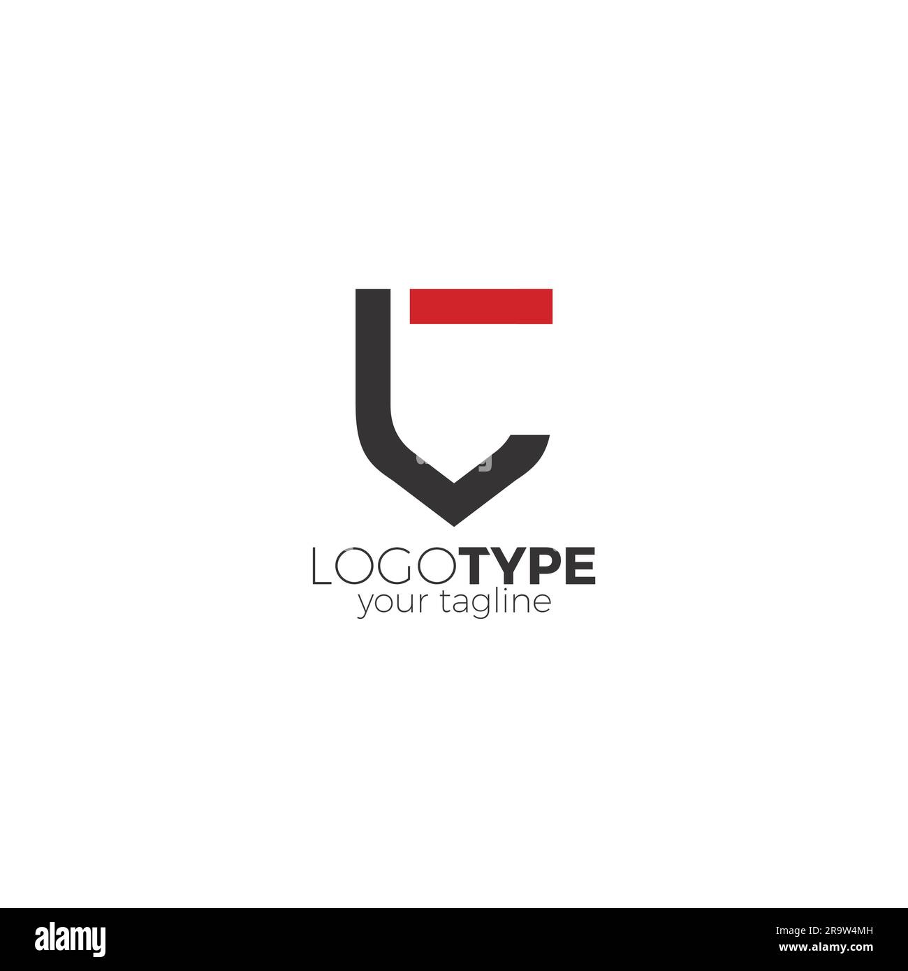 Logo LC Letter. C vettore logo Illustrazione Vettoriale