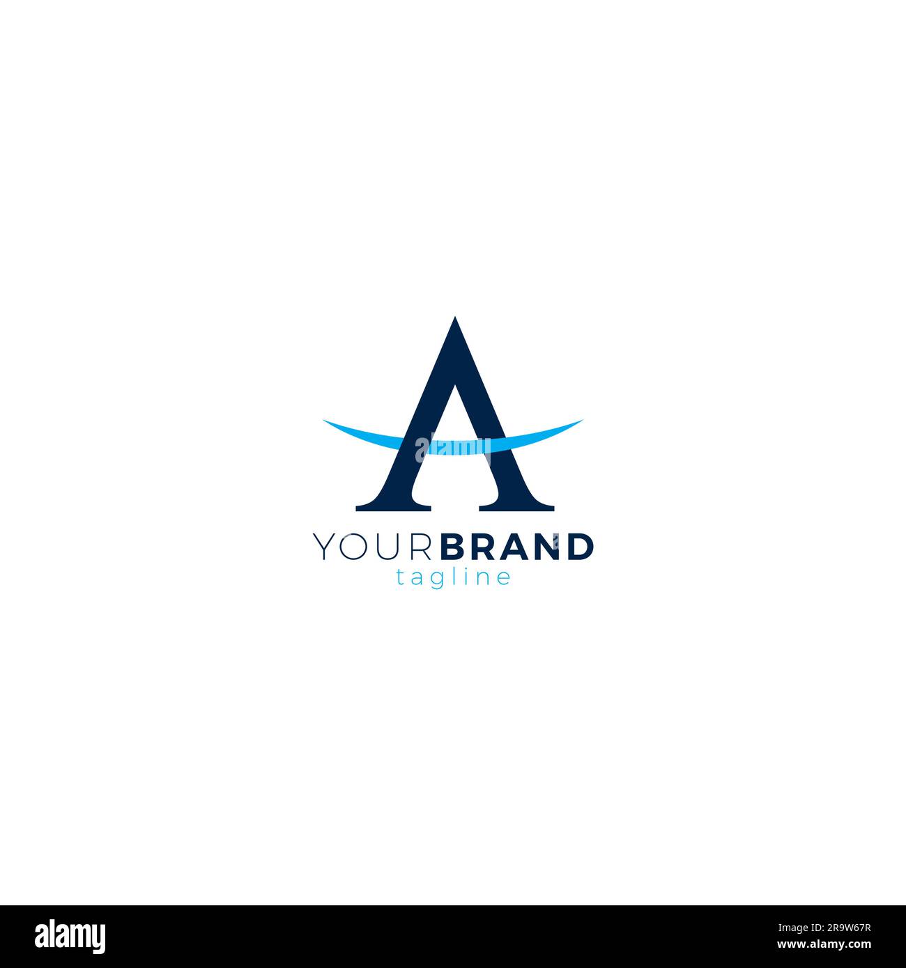 Letter A Logo Simple Smile. Un logo iniziale Illustrazione Vettoriale