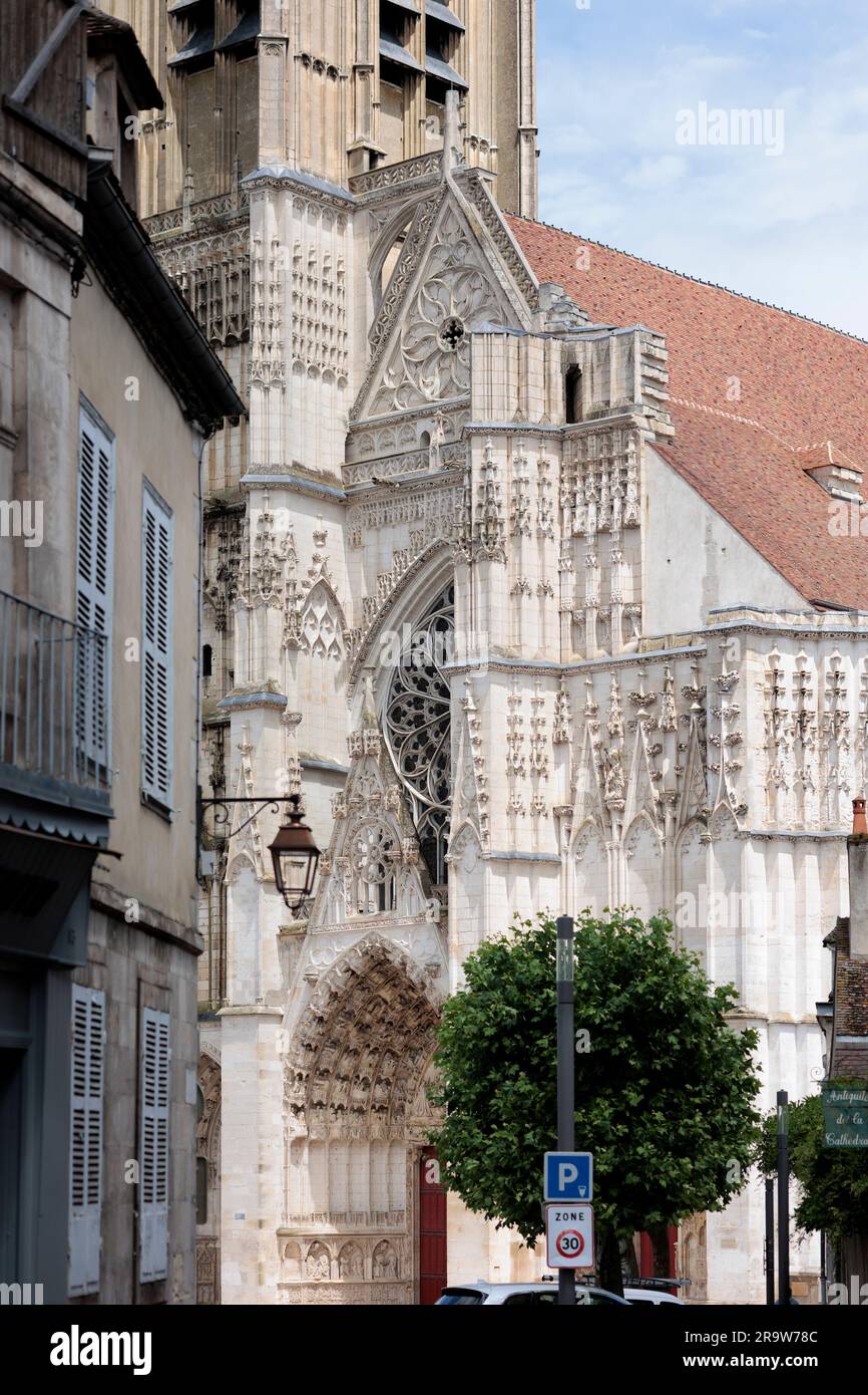 Cattedrale di St Etienne Auxerre Yonne Francia Foto Stock