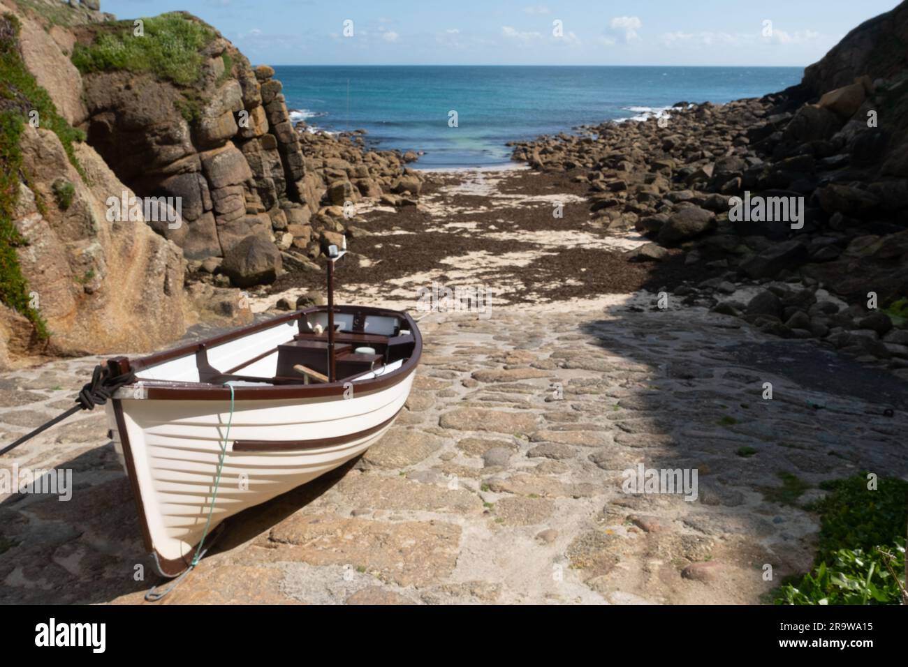 Porthgwarra Cove, St Leven, Cornovaglia, Regno Unito Foto Stock