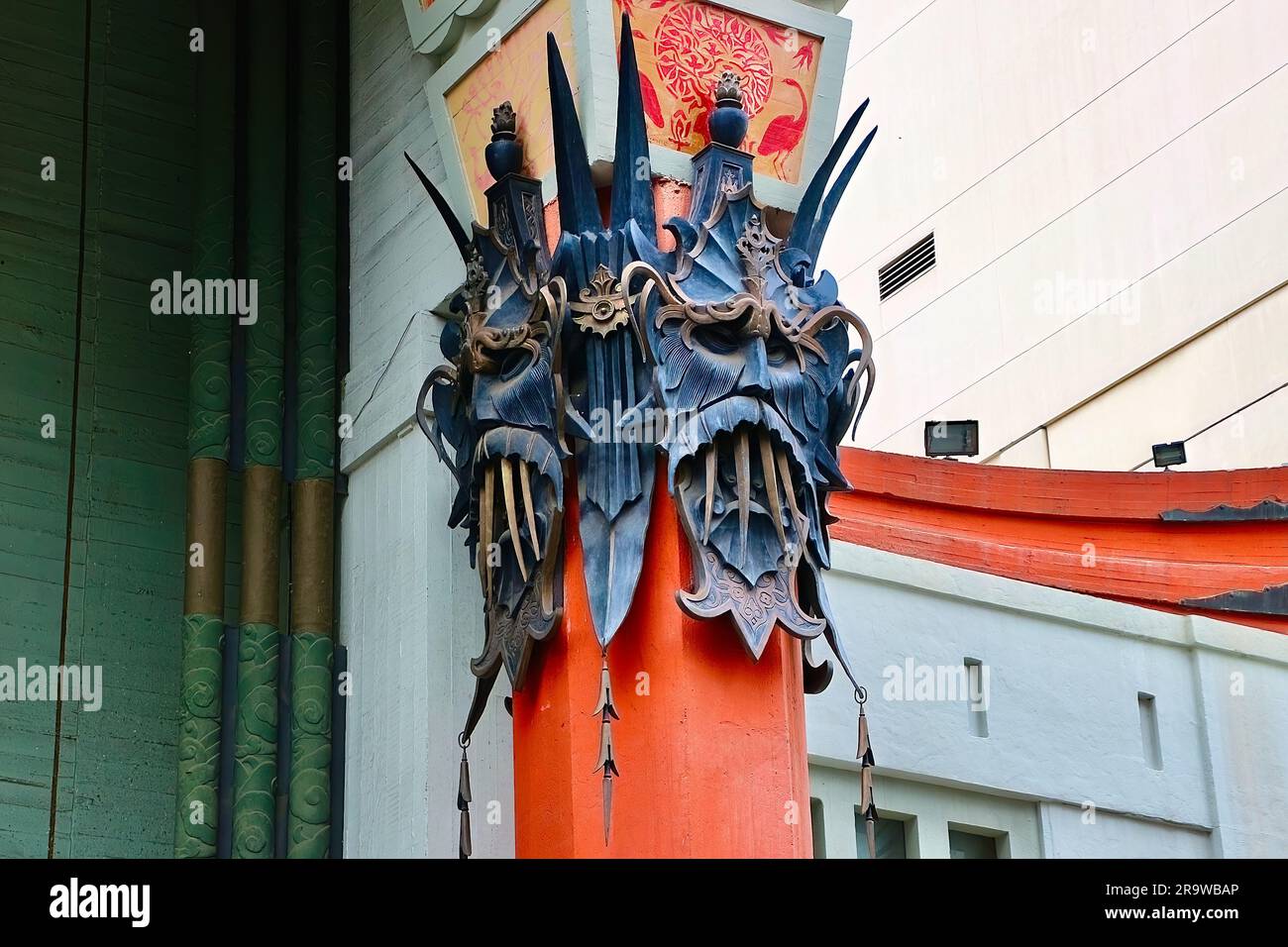 Maschera decorativa del TCL Chinese Theatre Hollywood Boulevard Los Angeles California USA Foto Stock