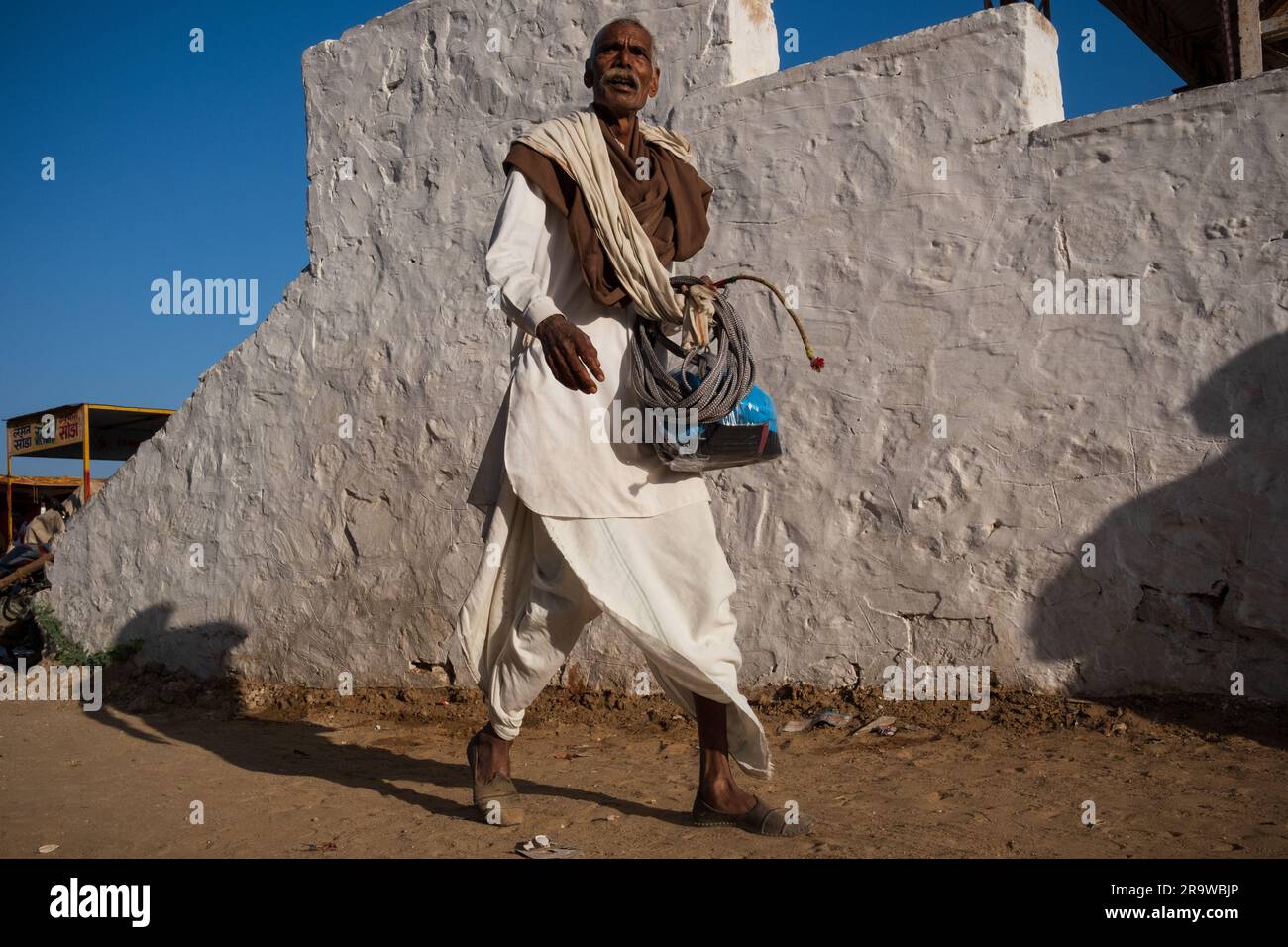 I pastori di cammelli Rabari alla Pushkar Camel Fair, India Foto Stock