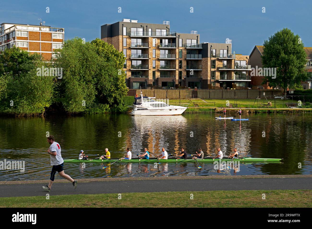 Attività ricreative sul fiume Trent, Nottingham, Nottinghamshire, East Midlands, Inghilterra Regno Unito Foto Stock