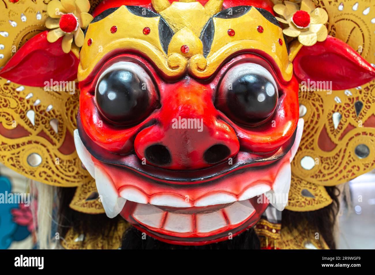 Fotografia di una tradizionale maschera Barong balinese Foto Stock