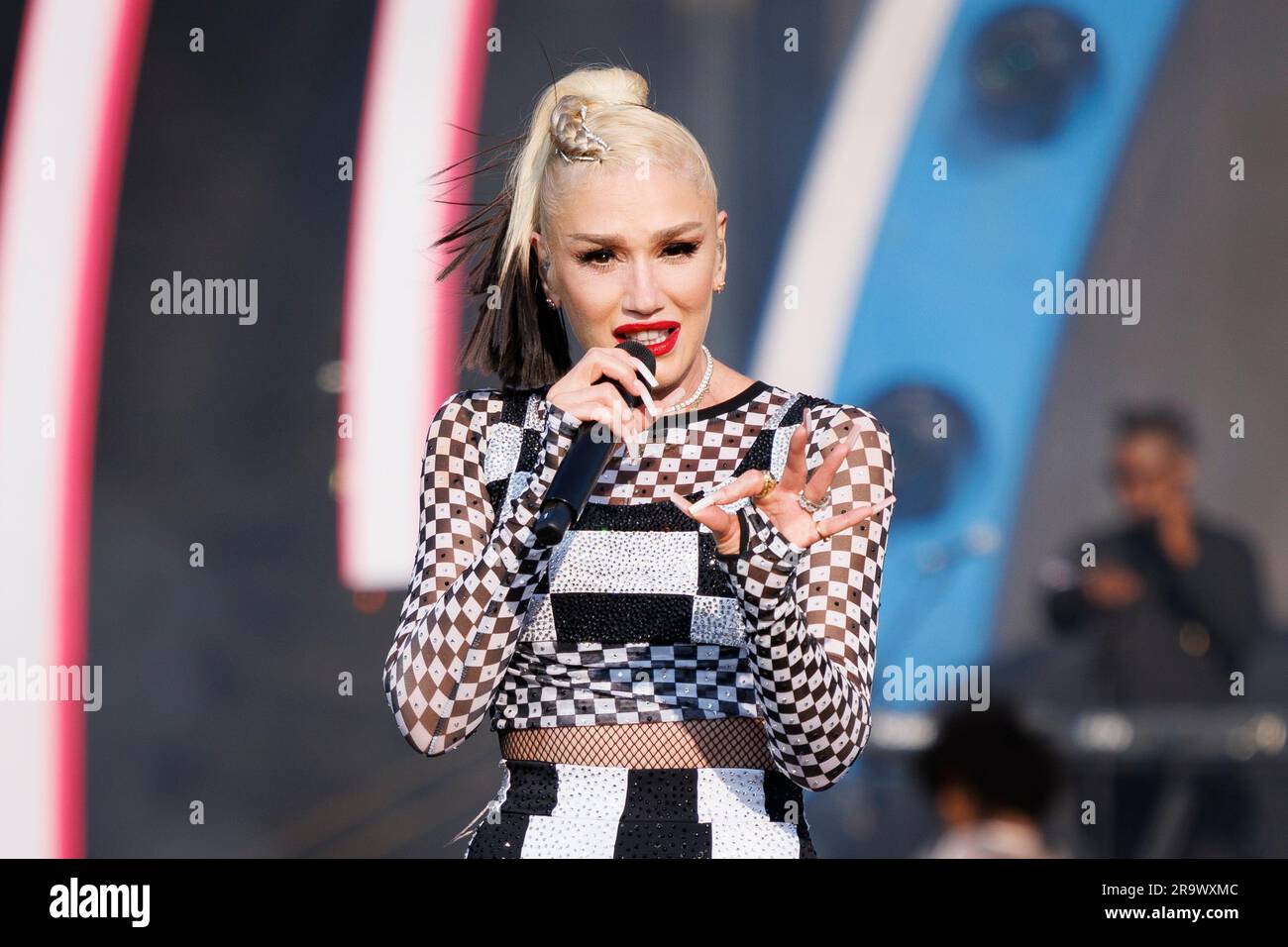 Gwen Stefani si esibisce al BST Hyde Park 2023. Immagine scattata il 25 giugno 2023. Foto Stock