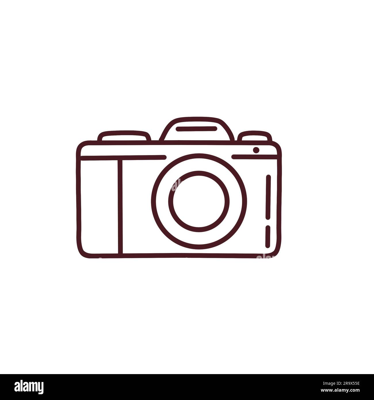 Fotocamera. Icona fotocamera. Icona per storie, siti e altri social network di Instagram. Foto Stock