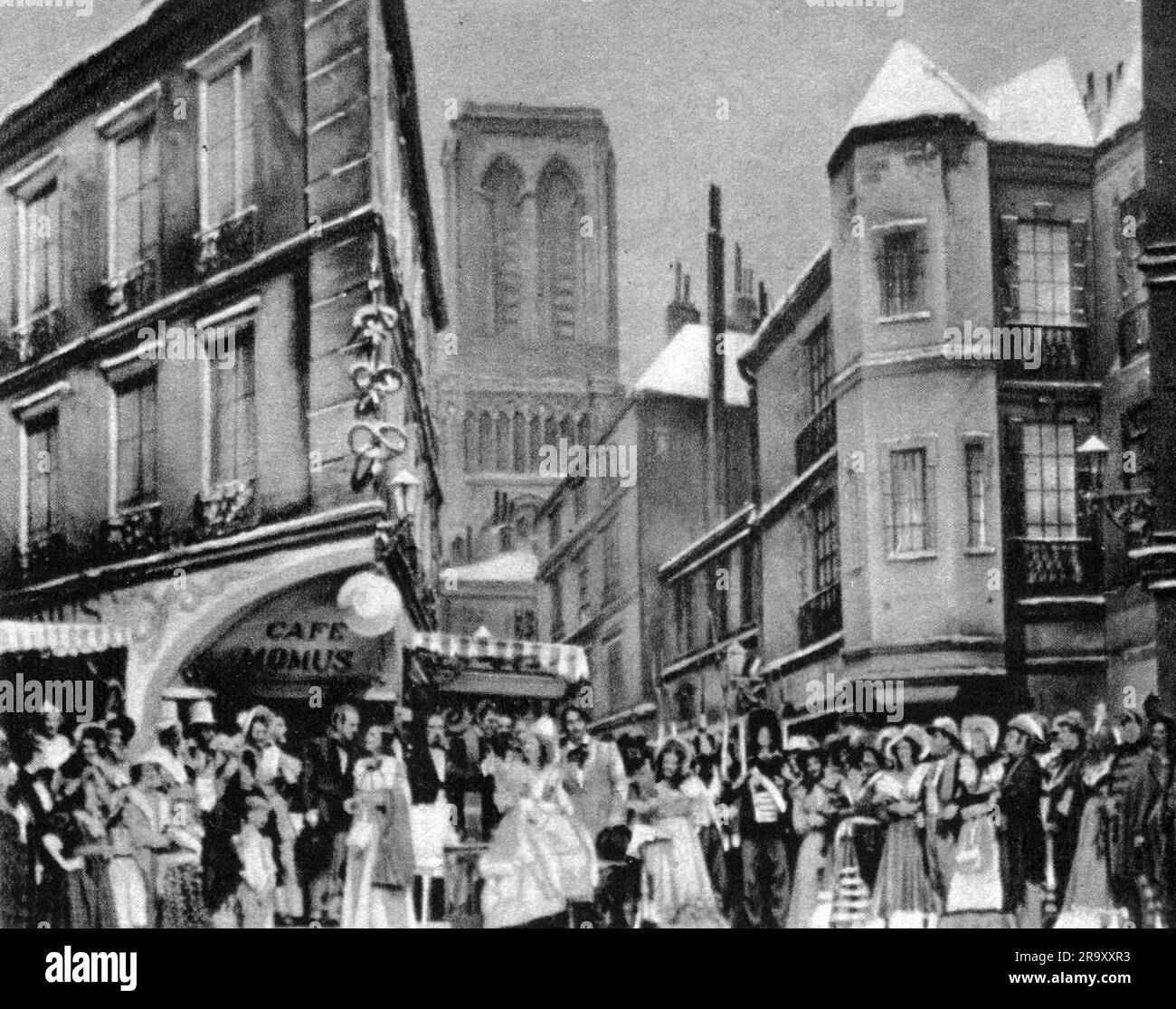 teatro/teatro, opera, 'la Boheme', di Giacomo Puccini, 2° atto, Progettazione della produzione, opera statale, AUTORIZZAZIONE AGGIUNTIVA-INFORMAZIONI-NON-DISPONIBILI Foto Stock