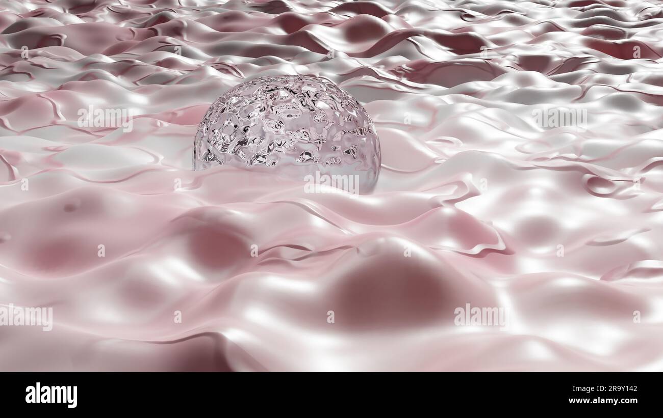 Crescita delle cellule tumorali incontrollabile sui tessuti, cellule di infezione tumorale e diffusione, infiammazione invasiva e metastasi cancerose. riproduci Foto Stock