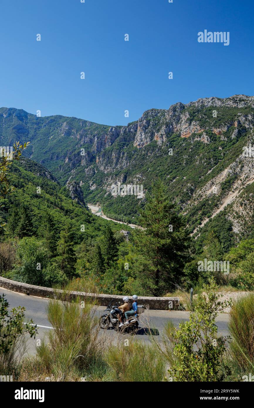 Visita della Gola del Verdon Var Alpes-de-Haute-Provence-Alpes-Cote d'Azur Francia Foto Stock