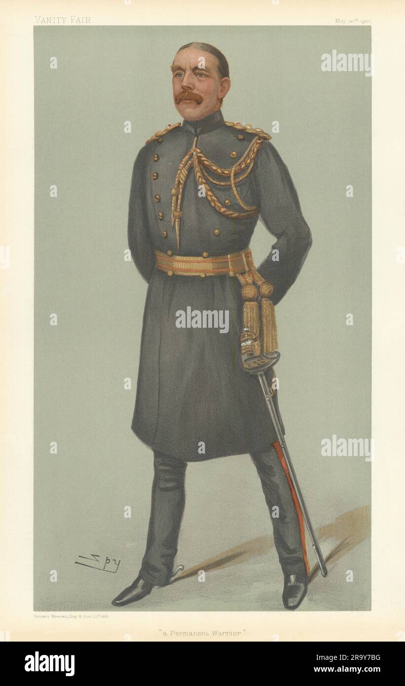 IL CARTONE ANIMATO DELLA SPIA VANITY FAIR Sir Edward Ward "a Permanent Warrior". Militare 1901 Foto Stock