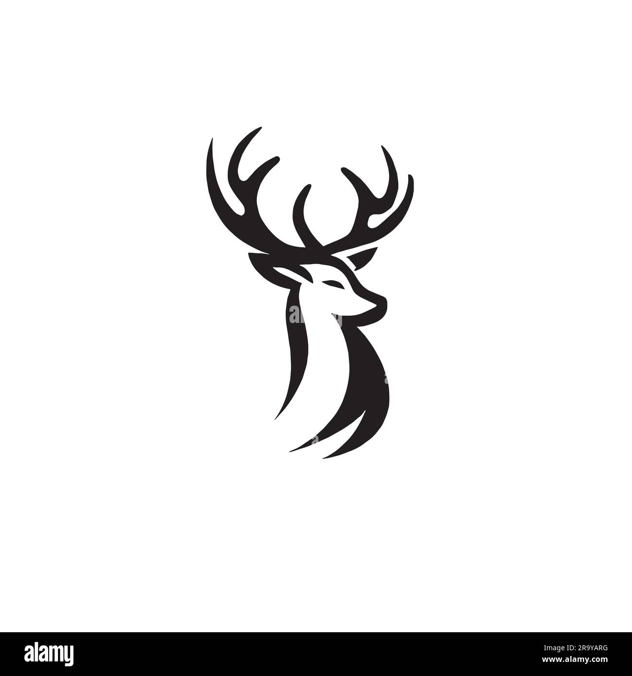 icona cervo su una schermata bianca Illustrazione Vettoriale