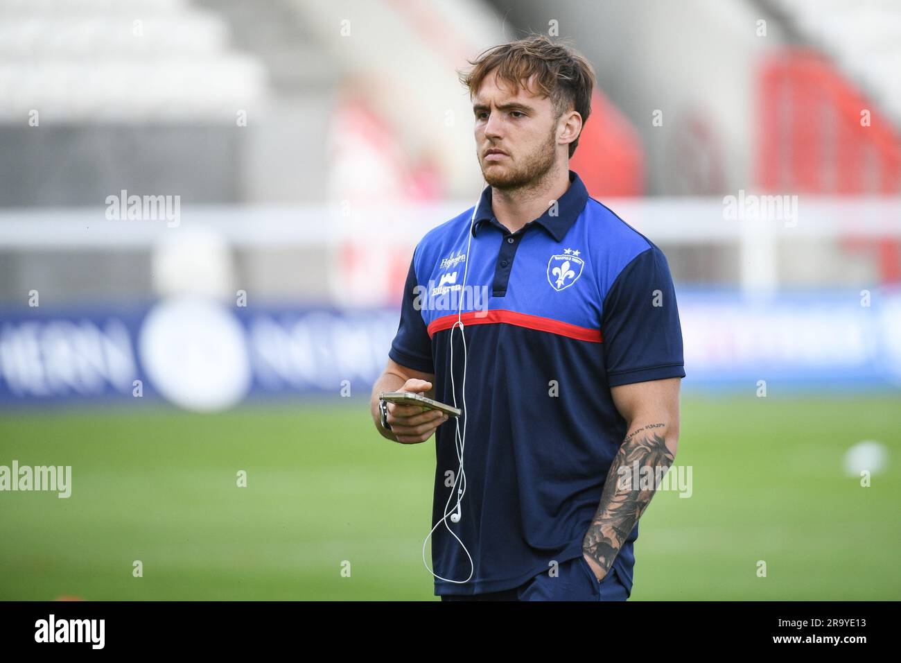 Hull, Inghilterra - 23 giugno 2023 - Jack Croft di Wakefield Trinity. Rugby League Betfred Super League , Hull Kingston Rovers vs Wakefield Trinity at Sewell Group Craven Park , Hull, UK Foto Stock