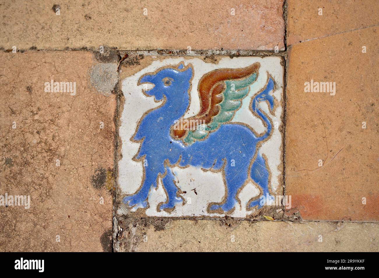 Pavimenti in ceramica tradizionale, Ronda, Andalusia, Spagna Foto Stock