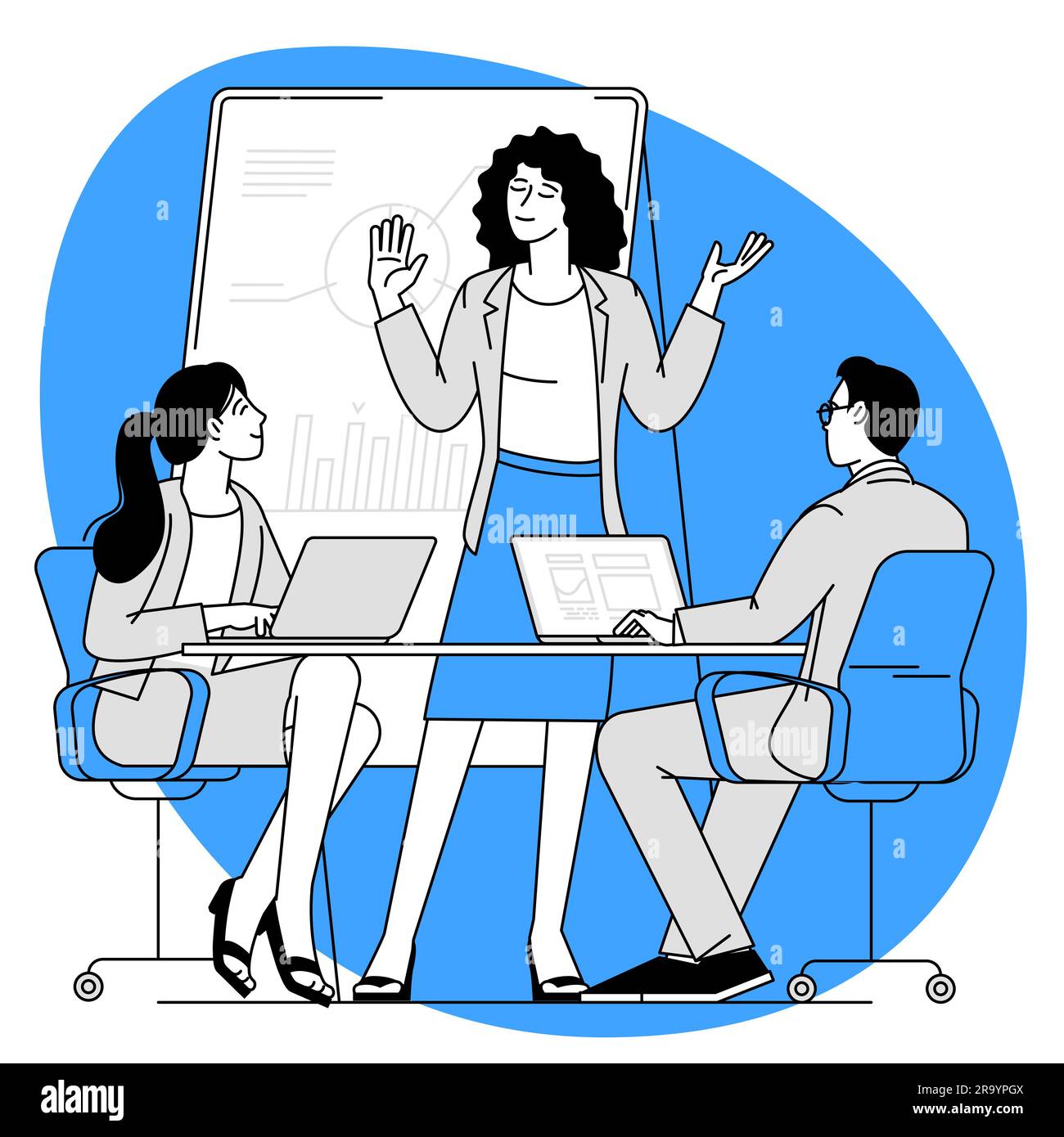 Concetto di business Education. Illustrazione Vettoriale