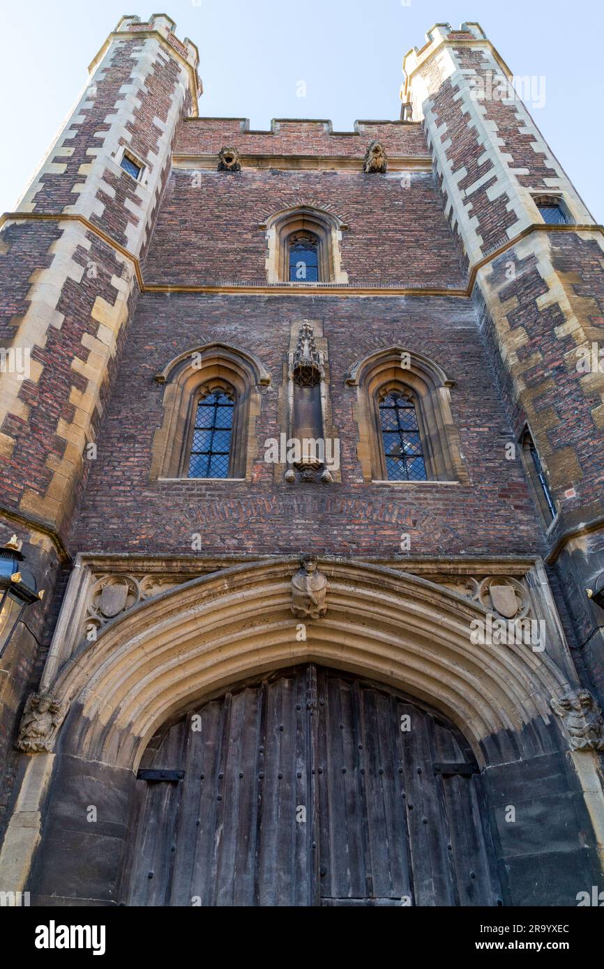 Cambridge collegio ingresso Foto Stock