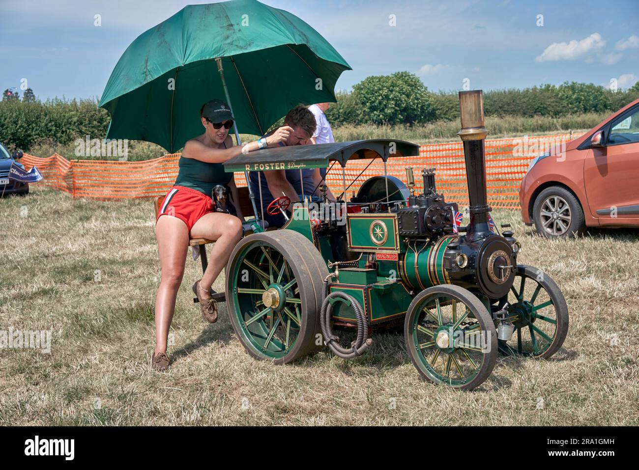 Motore a trazione a vapore, modello in scala miniaturizzata Foto Stock