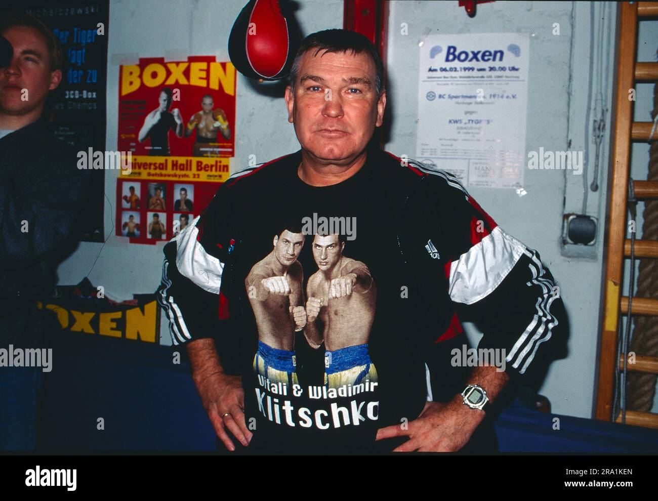 Fritz Sdunek, deutscher Boxtrainer, Cheftrainer beim deutschen Boxstall Universum Box Promotion ad Amburgo, er trainiert die Klitschko Brüder, Ritratto circa 1999. Foto Stock