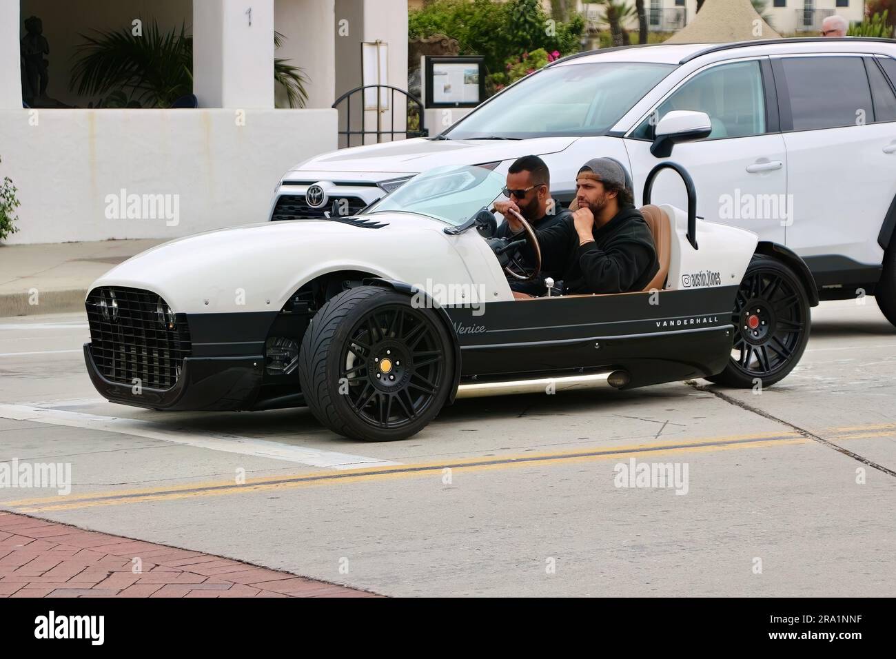 Vanderhall Venice, tre ruote, autodromo Santa Barbara, California, USA Foto Stock