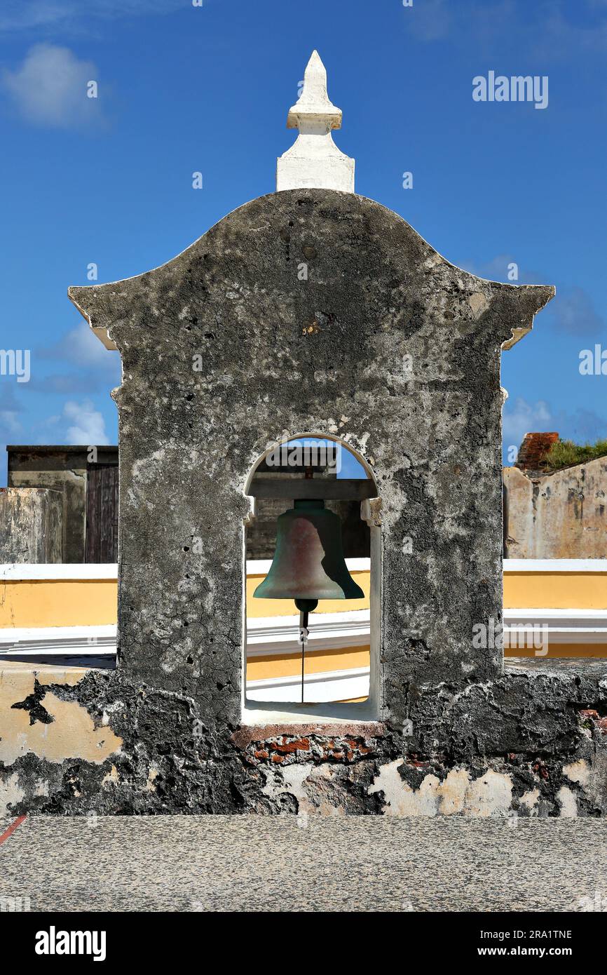 Bell al Castillo San Felipe del Morro o El Morro Foto Stock