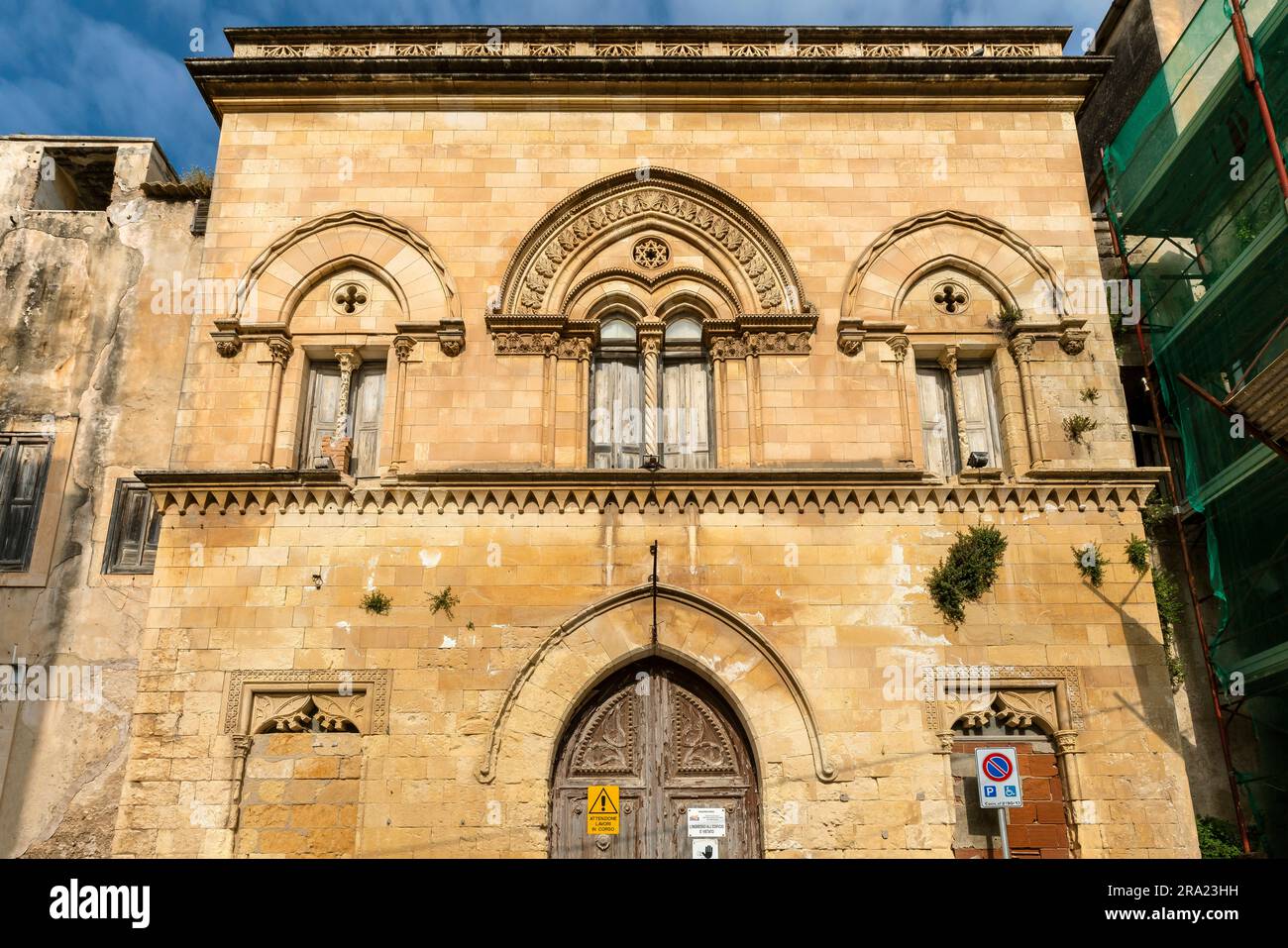 Chiesa di San Rocco (Chiesa di San Rocco) Isola di Ortigia, Siracusa Sicilia. Chiesa di San Rocco, chiesa cattolica attualmente chiusa. Foto Stock