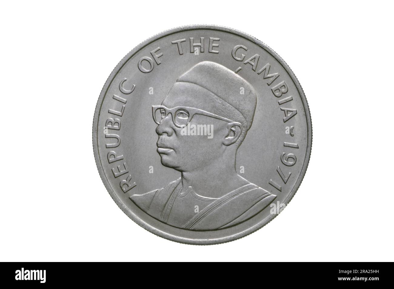 Repubblica del GAMBIA 1 Dalasi Coin 1971 Foto Stock