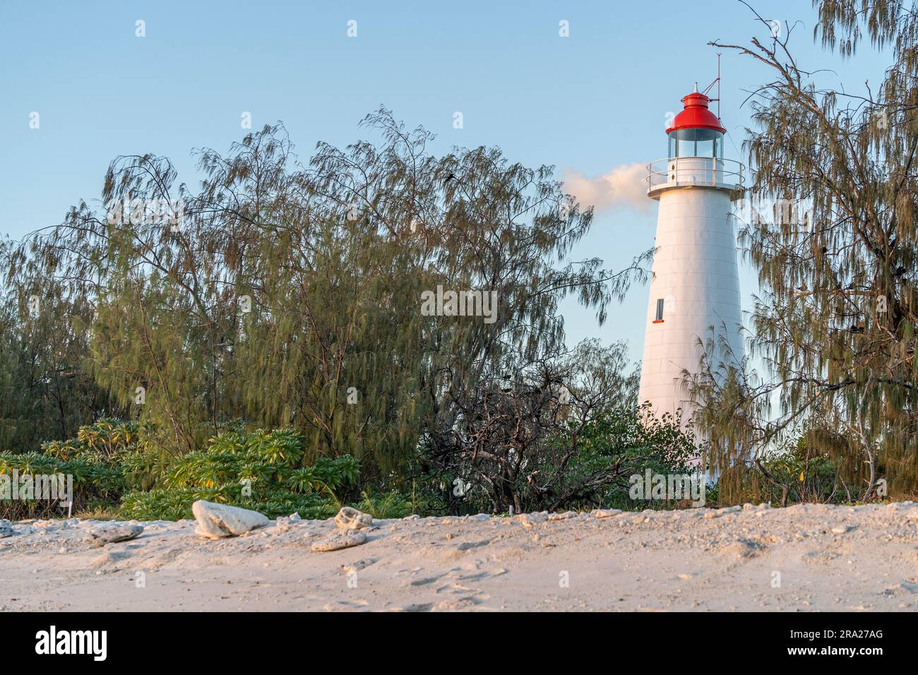 Faro di Lady Elliot Island, sito patrimonio dell'umanità, Lady Elliot Island, Queensland, Australia Foto Stock