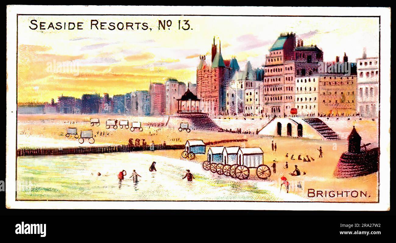 Brighton nel 1899 - carta per sigarette d'epoca Foto Stock