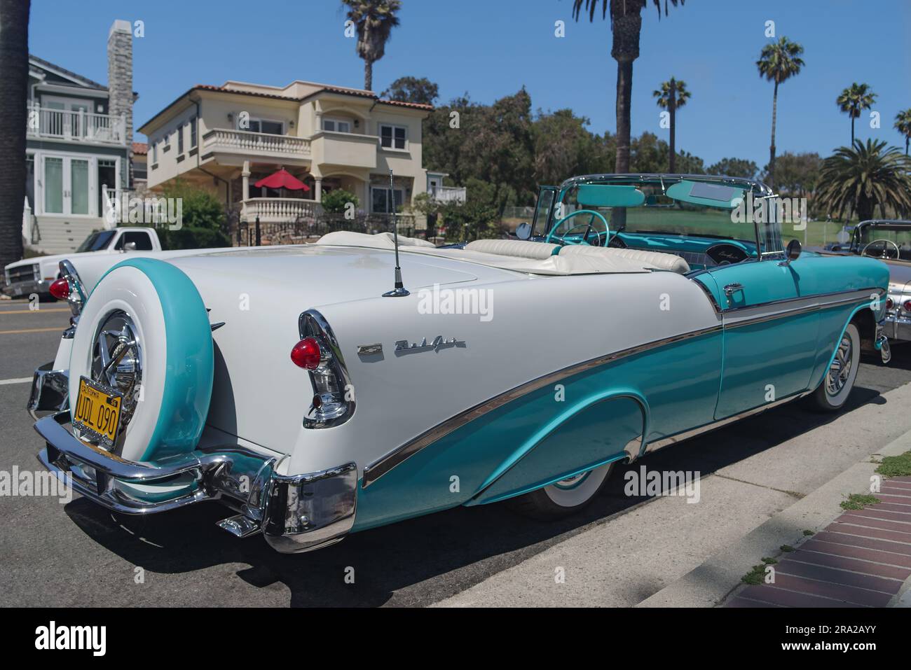 Chevy bel Air del 1956 in posizione di parcheggio. Foto Stock