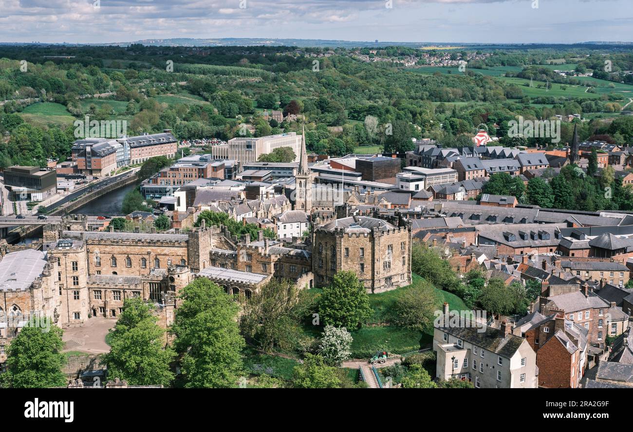 Città e castello di Durham Foto Stock