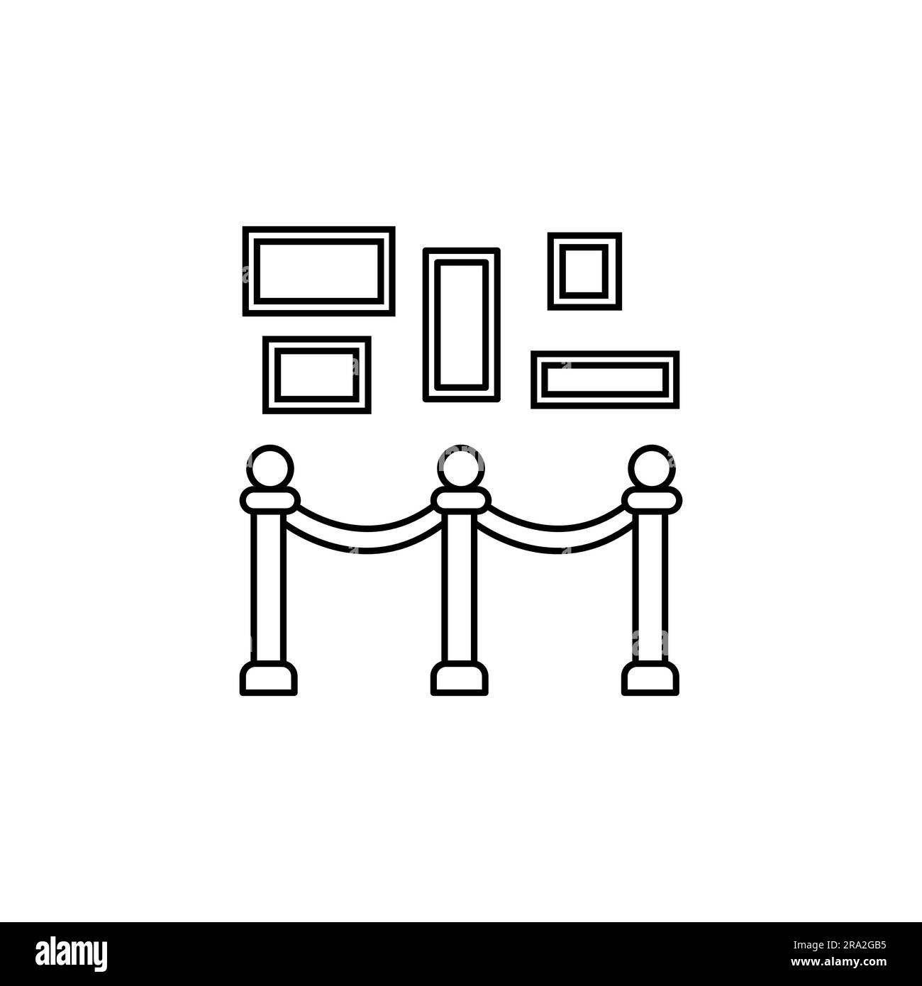 Icona della galleria isolata sullo sfondo. Per il tuo design, il logo. Illustrazione vettoriale. Illustrazione Vettoriale