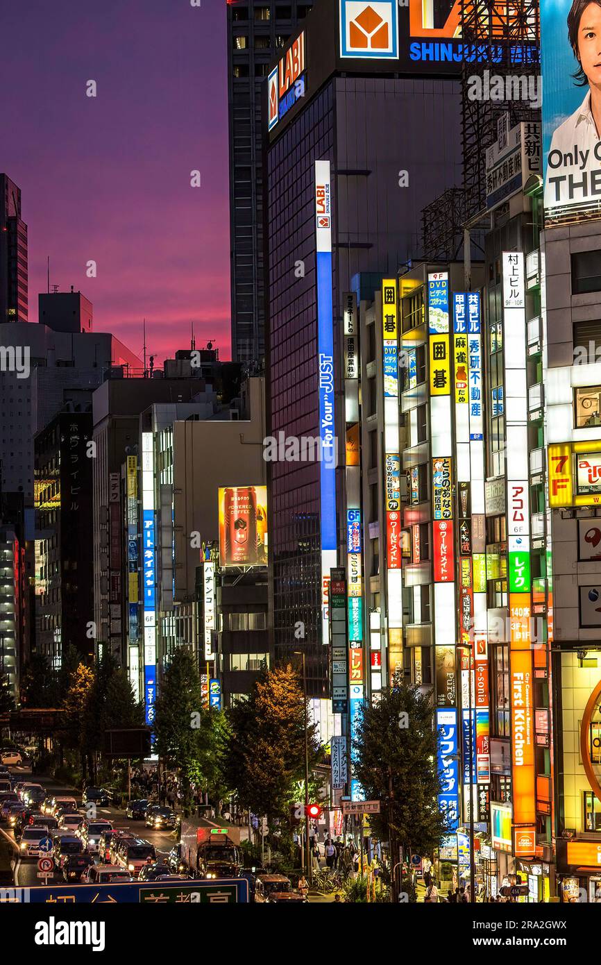 Shinjuku tramonto Foto Stock