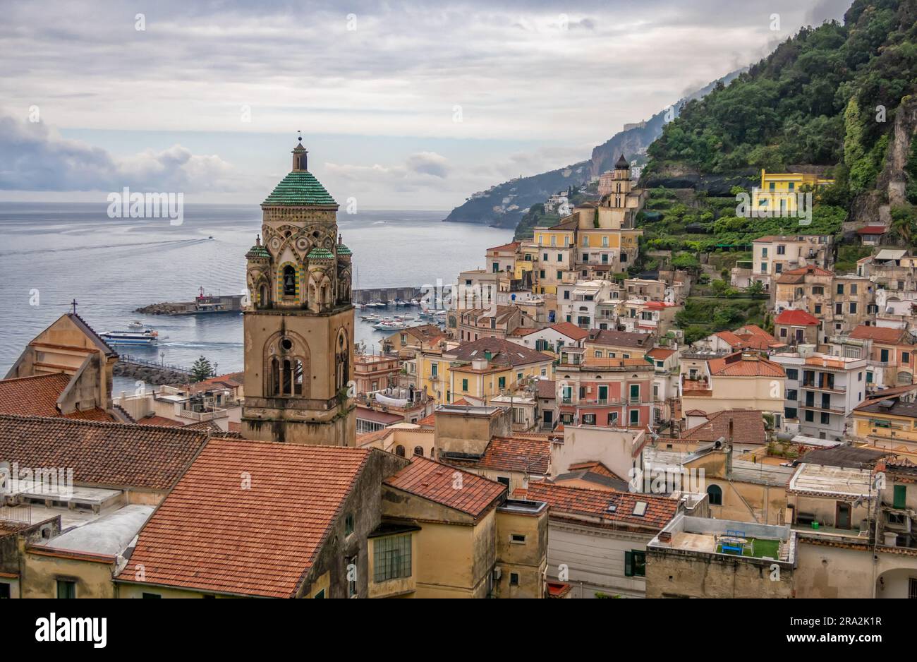 La città di Amalfi in Costiera Amalfitana, Salerno, Campania, Italia Foto Stock
