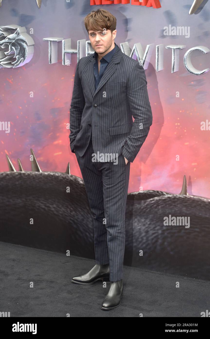 28 giugno 2023. Joey Batey alla premiere britannica di Netflix "The Witcher" stagione 3, Londra. Sue Andrews/Alamy. Foto Stock