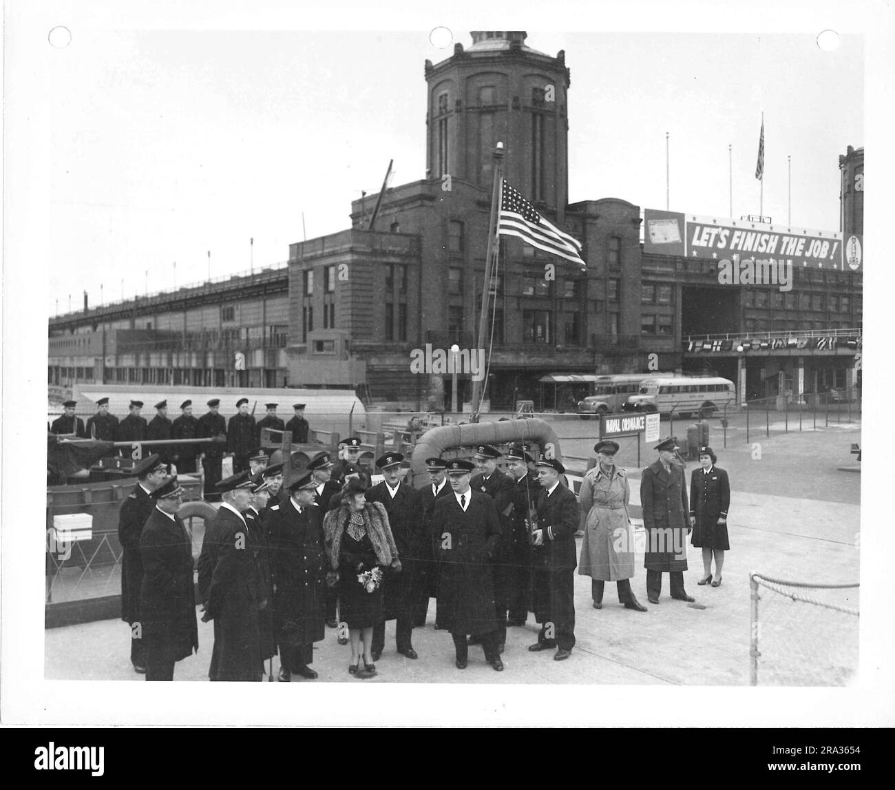 Fotografia dei membri militari fuori dall'esposizione. Foto Stock