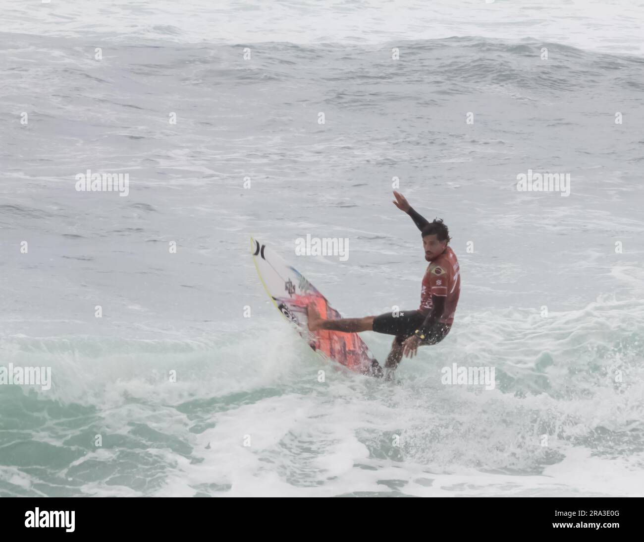 Saquarema, Brasile. 30 giugno 2023. Filipe Toledo (BRA), questo venerdì (30) durante il vivo Rio Pro Saquarema 2023 tappa brasiliana del World Surf League (WSL) World Surf Championship, tenutosi a Itaúna Beach a Saquarema, RJ. Crediti: Luiz Gomes/FotoArena/Alamy Live News Foto Stock