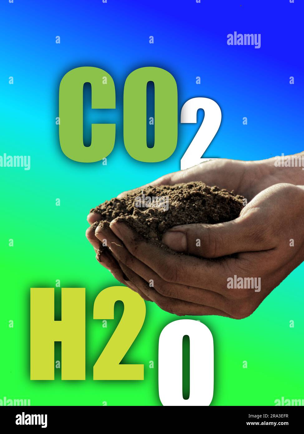 Sfondo CO2 hd Foto Stock