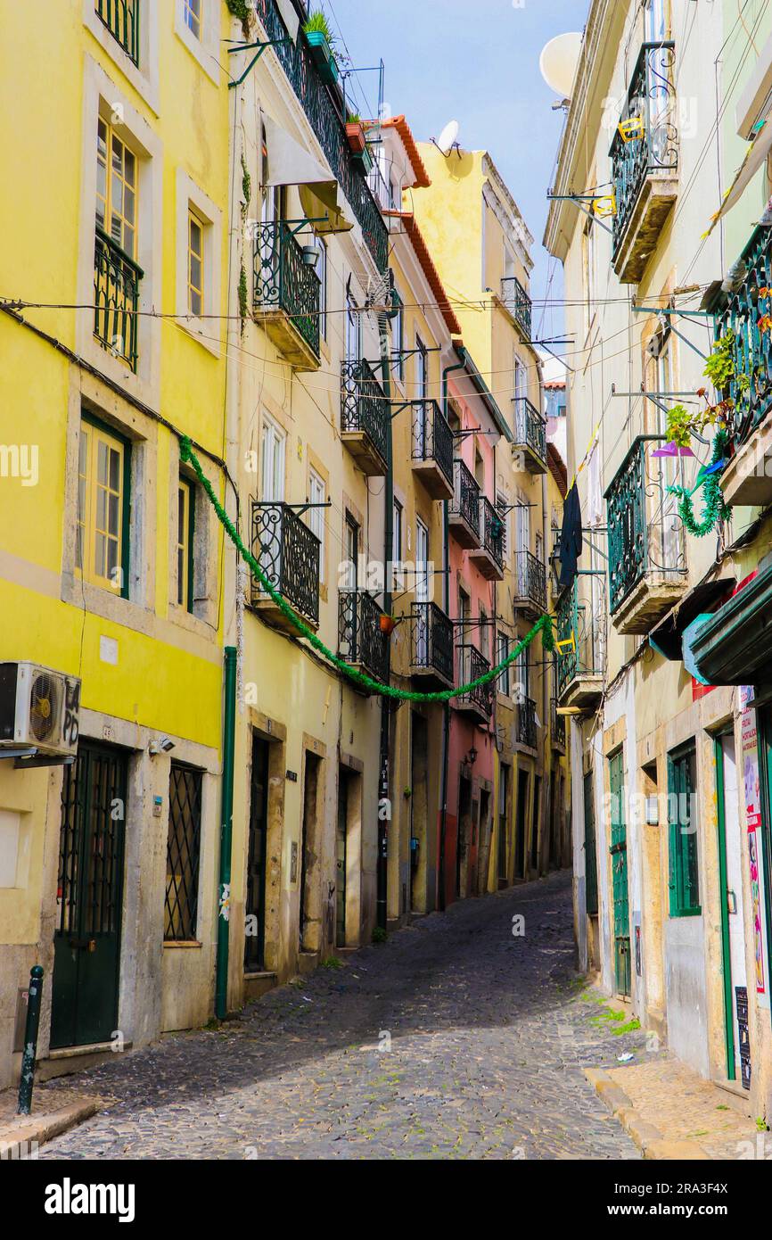 Lisbona Portugal Streets Foto Stock