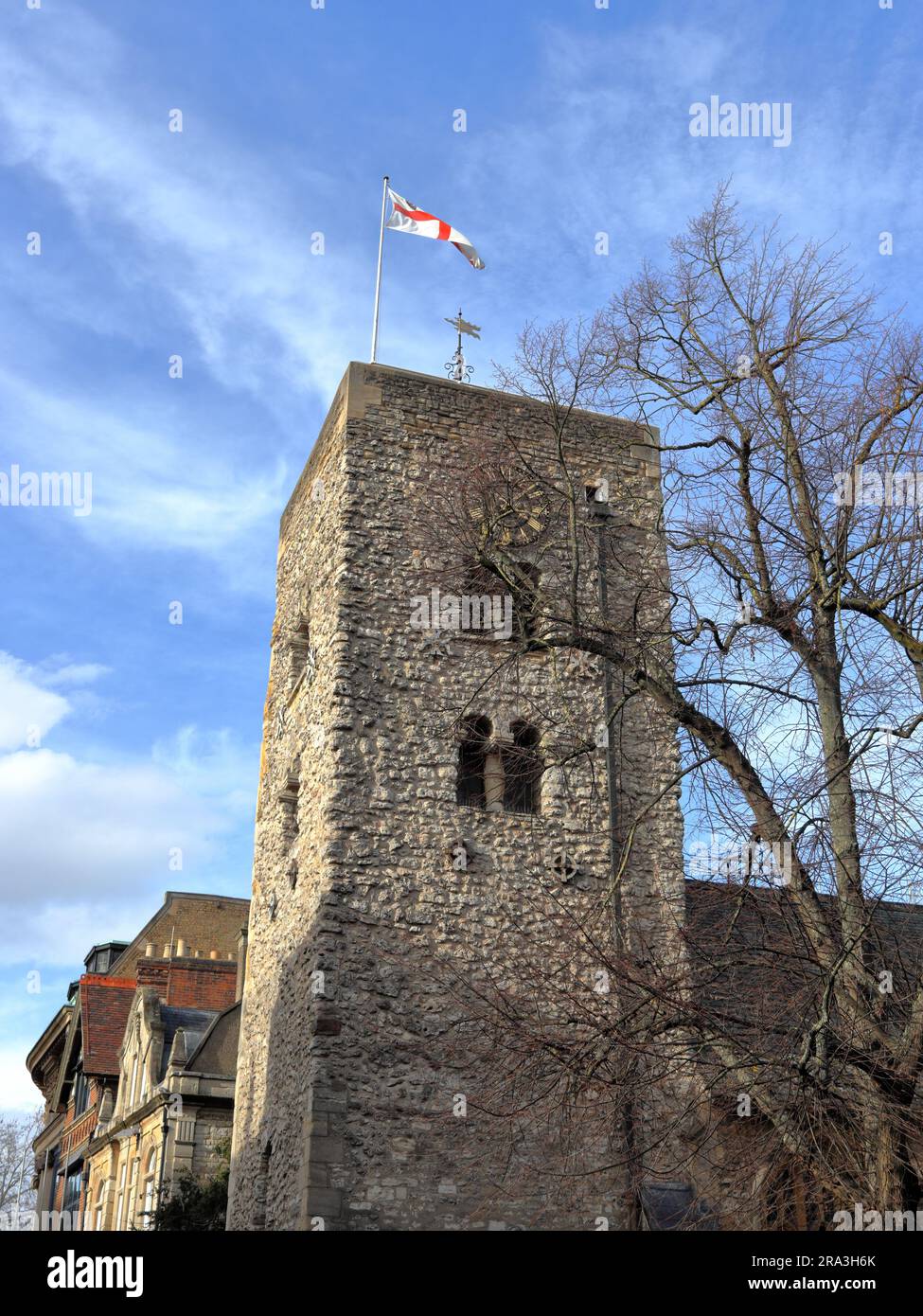 La torre sassone di San Michele alla porta Nord, l'attuale chiesa cittadina e il più antico edificio esistente a Oxford, in Inghilterra Foto Stock