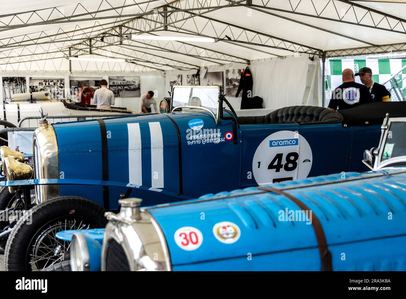 Le Mans, Francia. 30 giugno 2023. 48 FAURE (fra), LABROUSSE (fra), Chenard et Walcker 3 litres 1923, plateau 1 durante le Mans Classic 2023 dal 1 al 3 luglio 2023 sul Circuit des 24 Heures du Mans, a le Mans, Francia - foto Paul Vaicle/DPPI Credit: DPPI Media/Alamy Live News Foto Stock