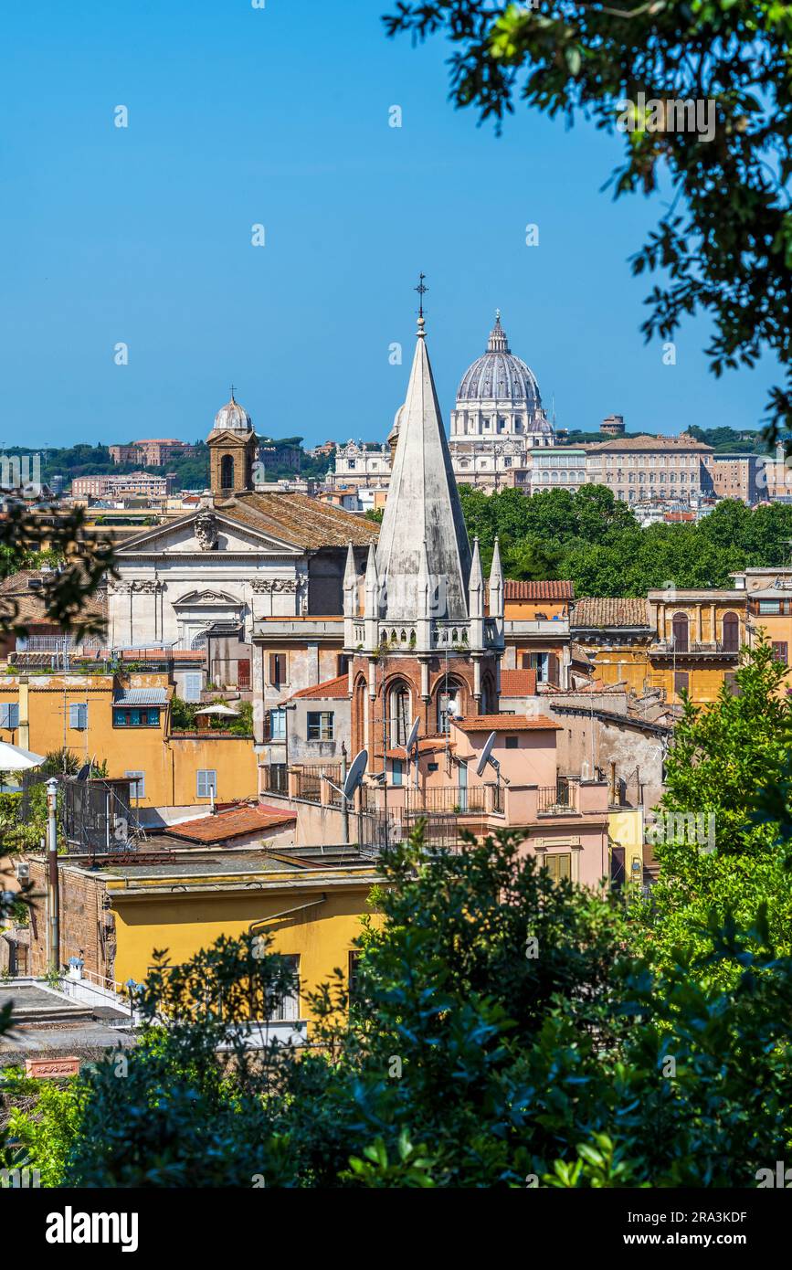Vista panoramica di Roma, Lazio, Italia Foto Stock