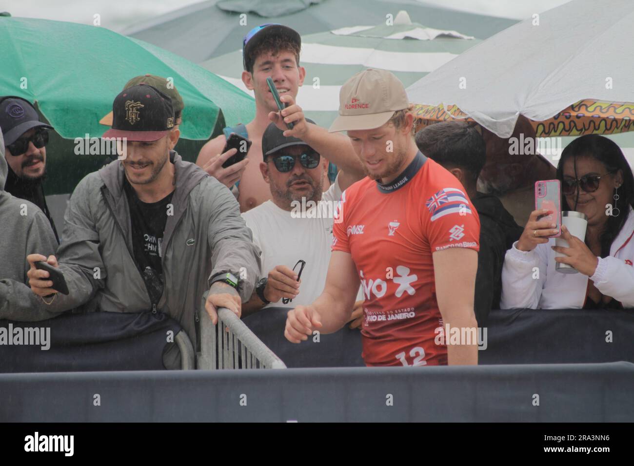 Saquarema, Brasile. 30 giugno 2023. John John Florence (HAW), questo venerdì (30) durante il vivo Rio Pro Saquarema 2023 tappa brasiliana del World Surf League (WSL) World Surf Championship, tenutosi a Itaúna Beach a Saquarema, RJ. Crediti: Luiz Gomes/FotoArena/Alamy Live News Foto Stock