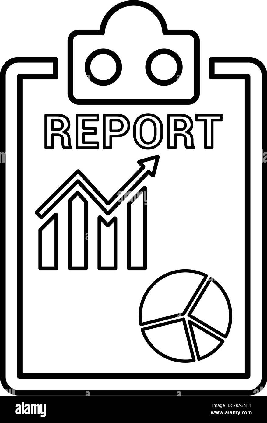 Icona rapporto grafico. illustrazione vettoriale del modello di progettazione per scopi grafici e web design o commerciali. Illustrazione Vettoriale