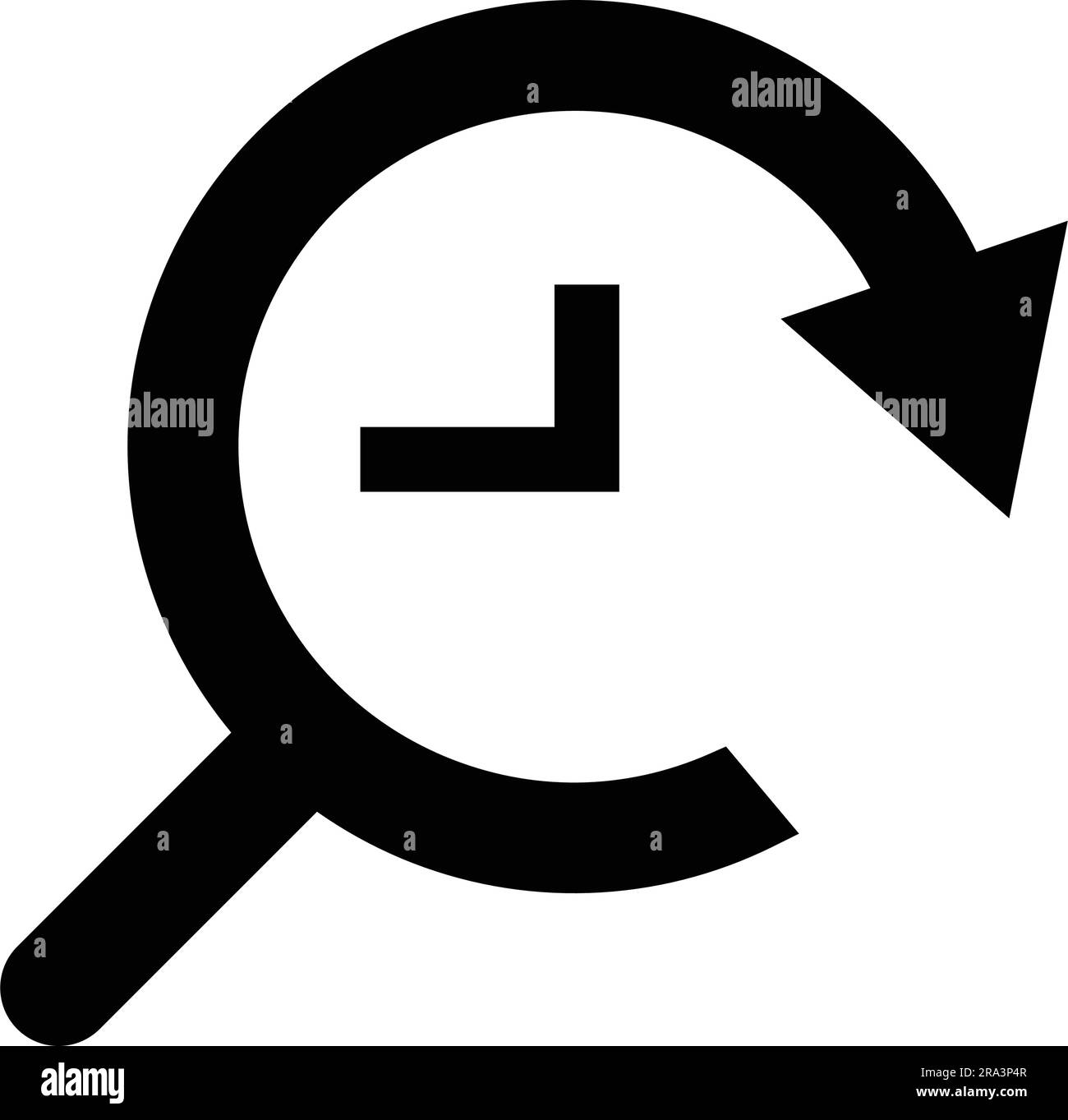 Icona ricerca cronologia. illustrazione vettoriale del modello di progettazione per scopi grafici e web design o commerciali. Illustrazione Vettoriale