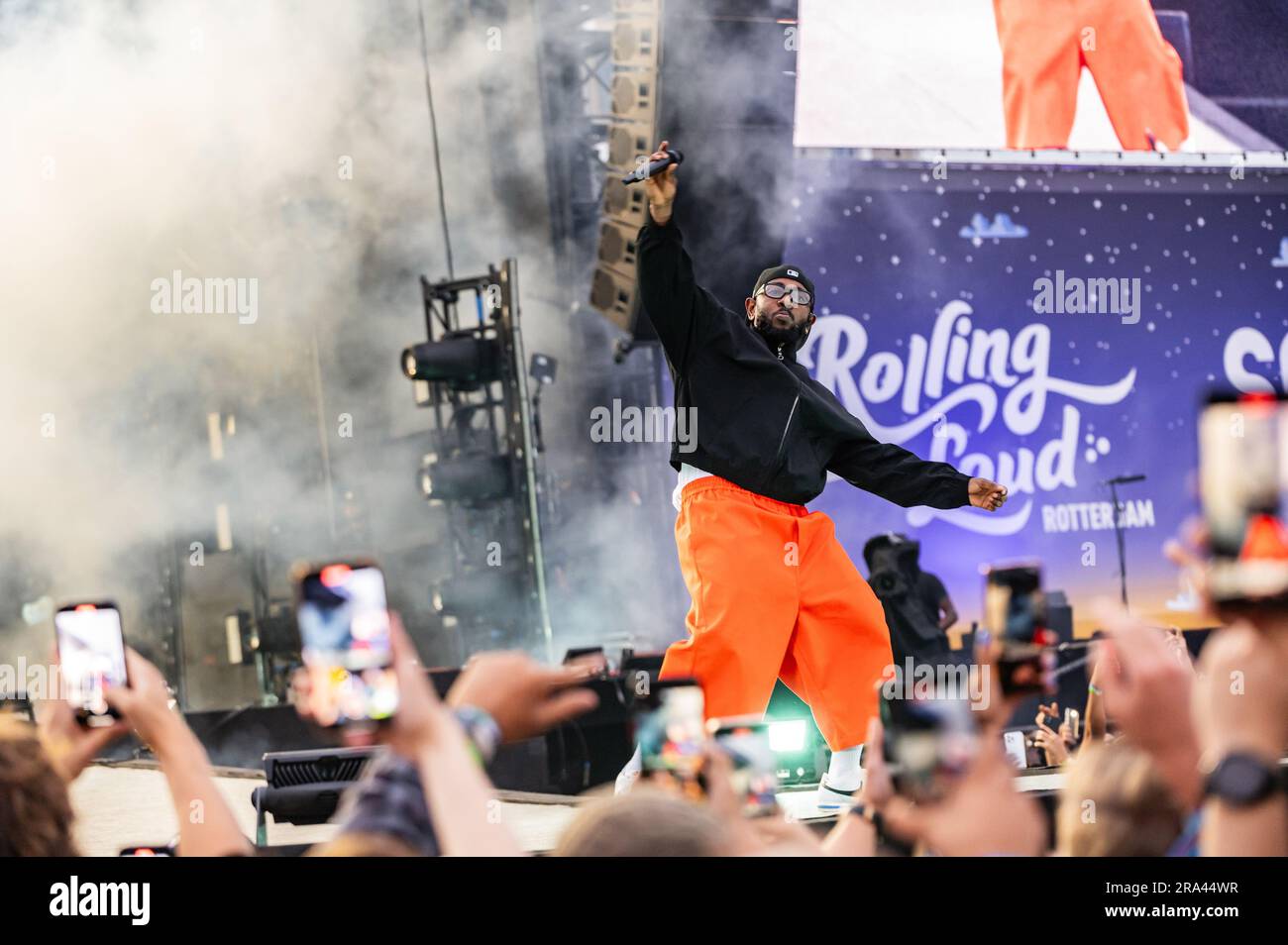 ROTTERDAM - Kendrick Lamar durante un'esibizione al festival hip-hop internazionale Rolling Loud a Rotterdam Ahoy. ANP JESSE WENSING netherlands Out - belgium Out Foto Stock