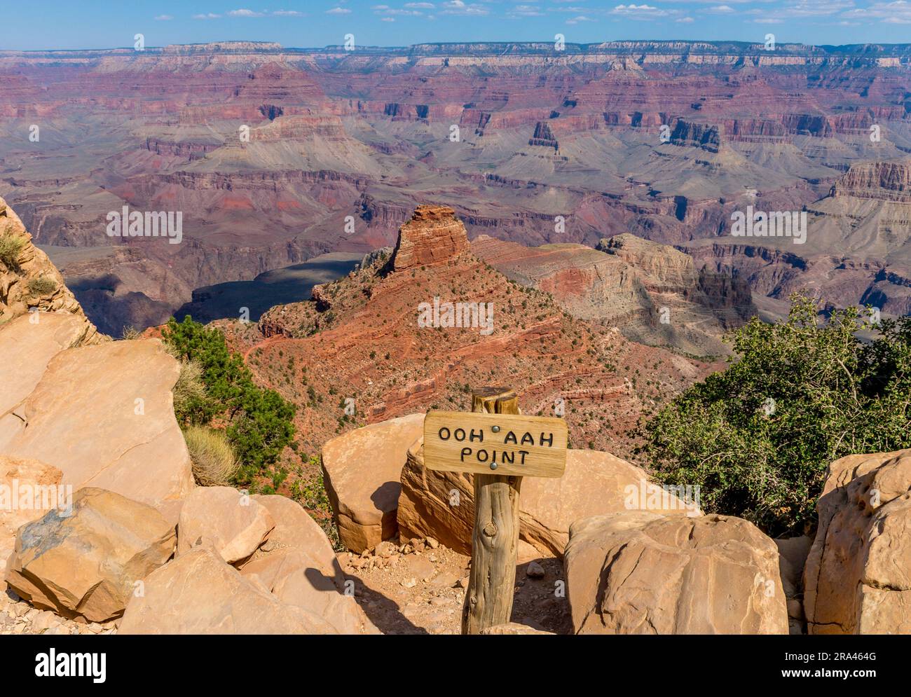 South Rim Grand Canyon National Park South Kaibab Trail Ooh Aah Point Foto Stock