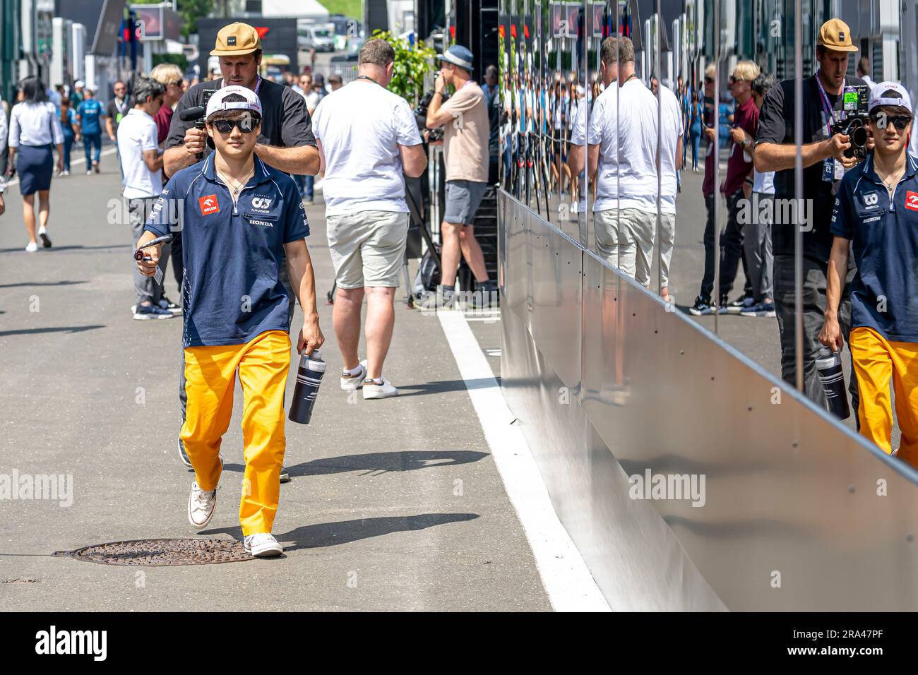 Spielberg, Austria, giugno 30, Yuki Tsunoda, dal Giappone, compete per AlphaTauri. Qualifica, round 10 del campionato di Formula 1 2023. Crediti: Michael Potts/Alamy Live News Foto Stock
