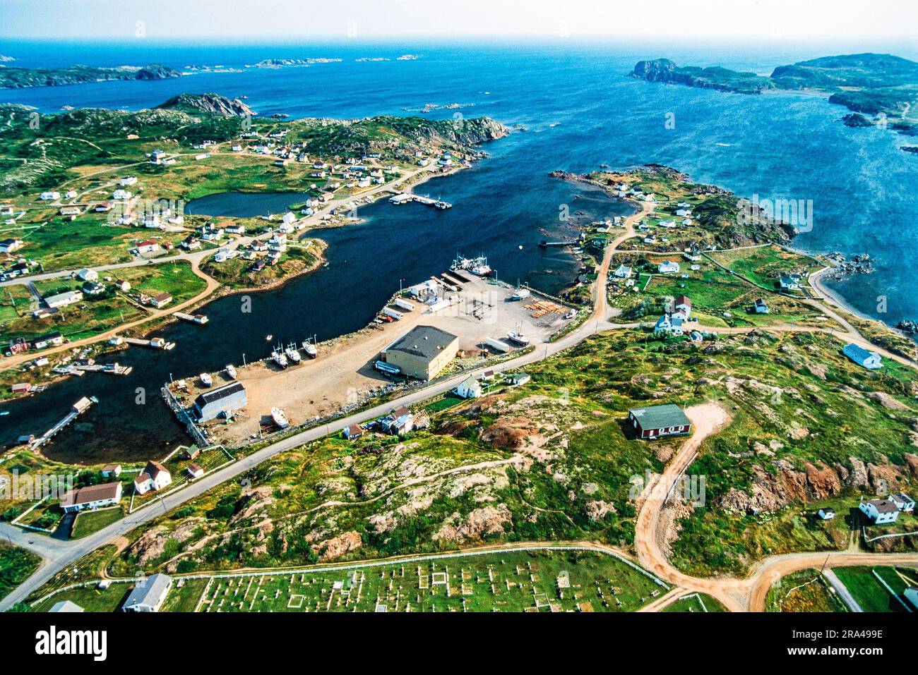 Immagine aerea di Durrell, Terranova, Canada Foto Stock