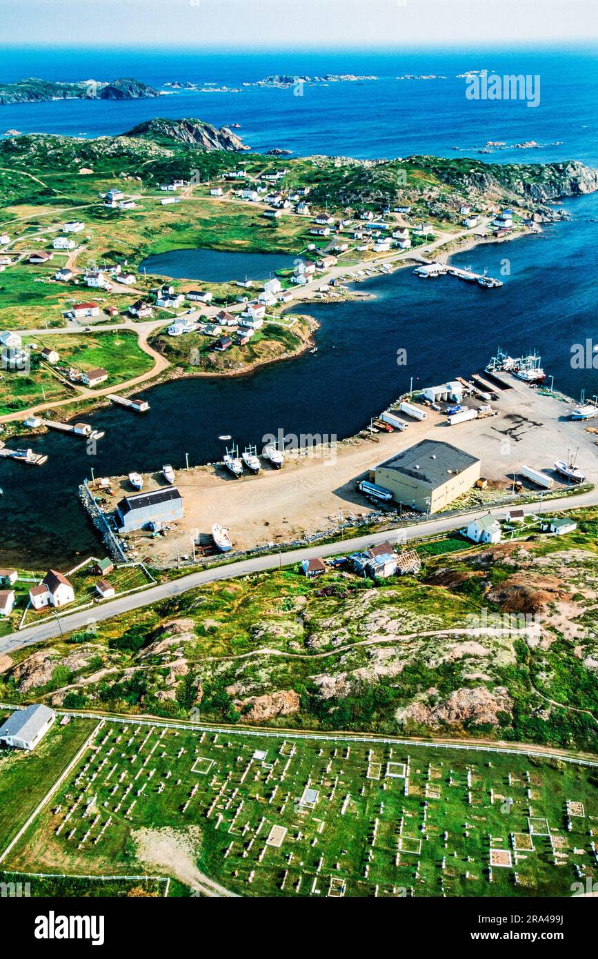 Immagine aerea di Durrell, Terranova, Canada Foto Stock